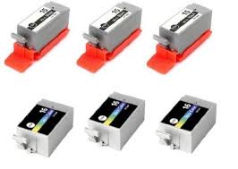 Compatible 6-Pack Combo BCi-16 Color & BCi-15 Black for Canon iP90, DS700, DS810 $3.50 each