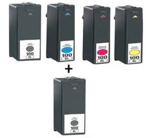 Lexmark 100XL 5-Pack Compatible Ink Cartridge Combo $34.25 ($6.85 each) FREE SHIPPING