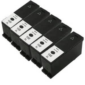 Lexmark 100XL 5-Pack Black Compatible Ink Cartridges 14N1068 $34.25 ($6.85 each) Free Shipping
