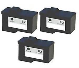 Remanufactured 3-Pack # 82 Lexmark Black 600 Page Ink Cartridges (18L0032) $10.50 each